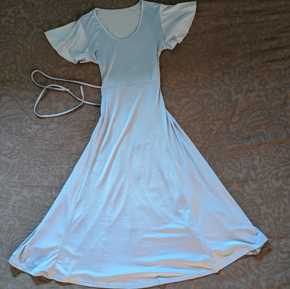 Elegant Light Blue Women's Dress